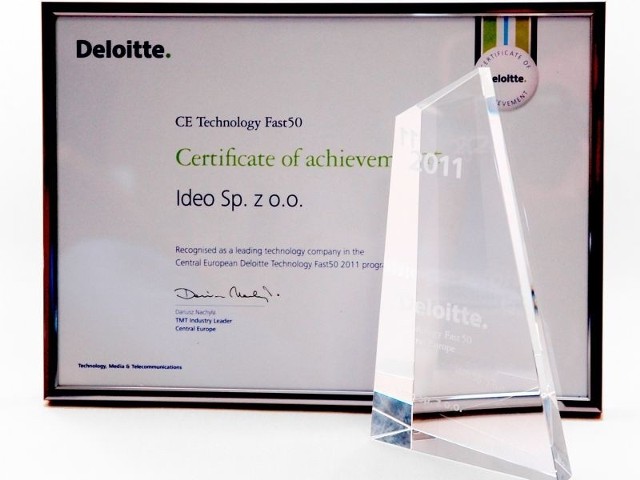 Rzeszowska spółka Ideo w prestiżowym zestawieniu „Deloitte Technology Fast 50 CE” została sklasyfikowana na 38 pozycji.