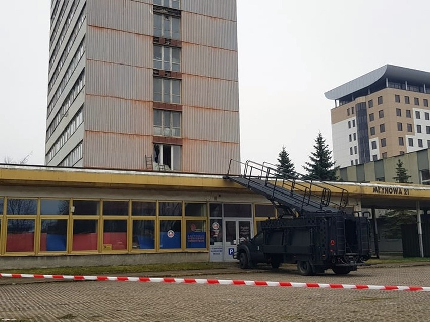 Ćwiczenia wojskowe przy ulicy Młynowej 21 w Białymstoku