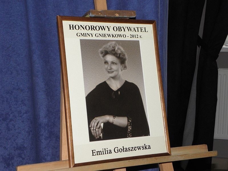 Emilia Gołaszewka nie mogła uczestniczyć w uroczystości.