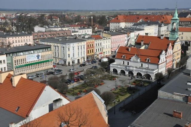 Tak wygląda Kluczbork ze szczytu wyremontowanej 53-metrowej wieży zabytkowego Kościoła Zbawiciela.