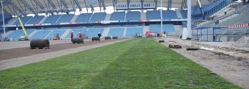 Stadion poznańskiego Lecha z nową trawą szykuje się na przyjęcie finalistów Euro za trzy lata.