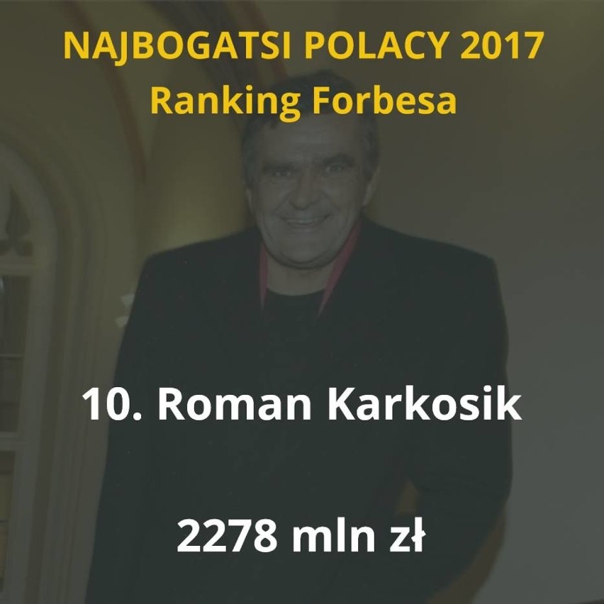 Oto najbogatsi Polacy 2017 według rankingu "Forbesa".