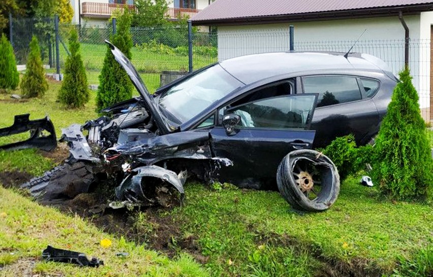 Rupniów. Wypadek spowodowany przez nietrzeźwego kierowcę