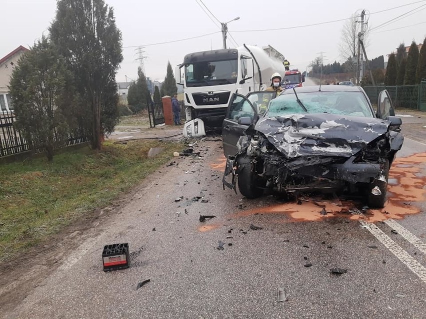 Wypadek dwóch aut w Polanach.