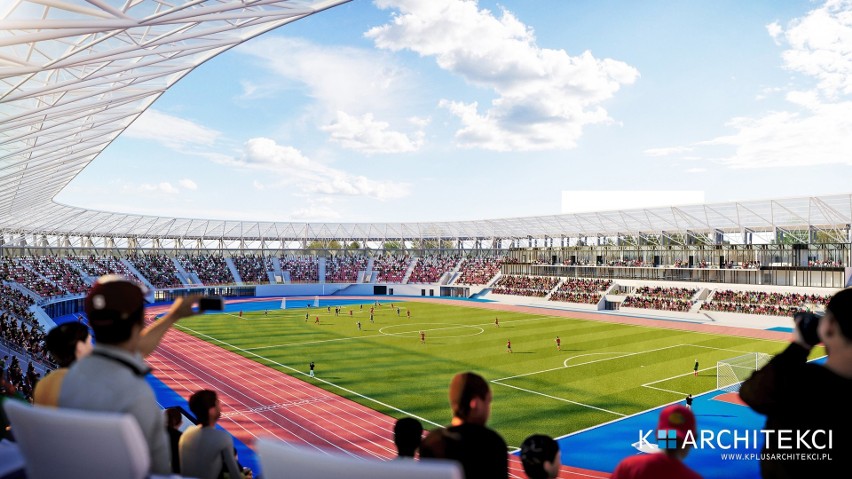 Wizualizacja nowego stadionu w Rzeszowie - m.in. na potrzeby...