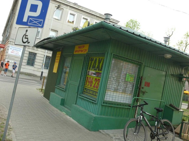 Kiosk, gdzie doszło do usiłowania rozboju.