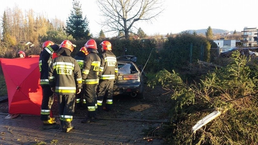 Wypadek śmiertelny kierowcy nissana w Bielsku-Białej