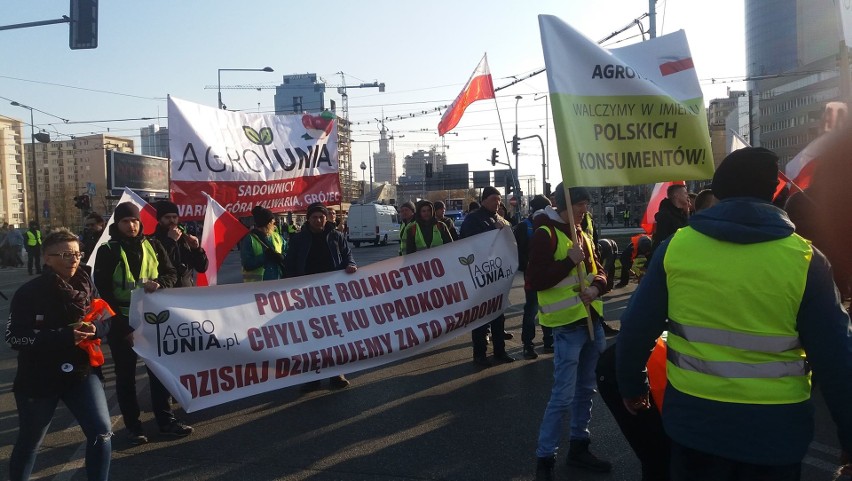 Protest rolników w Warszawie [3.04.2019]. W manifestacji około półtora tysiąca rolników z kraju 