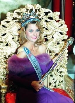 Aneta Kręglicka jako Miss World 1989