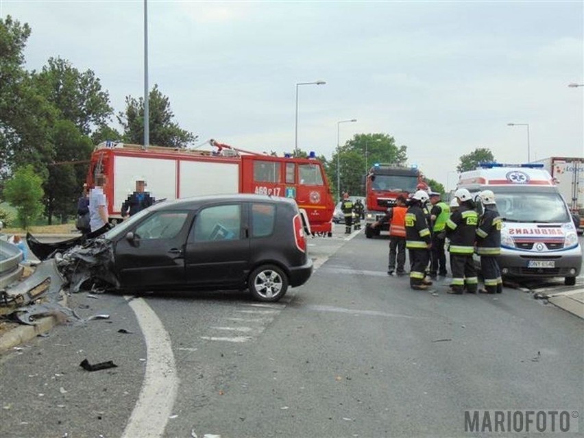 Skoda zderzyła się z DAF-em.