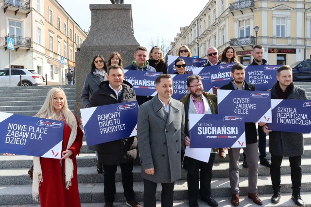 Kamil Suchański, kandydat na prezydenta Kielc zapowiada inwestycje na peryferiach Kielc, zmiany w centrum i na osiedlach.Zobacz zdjęcia z konferencji prasowej