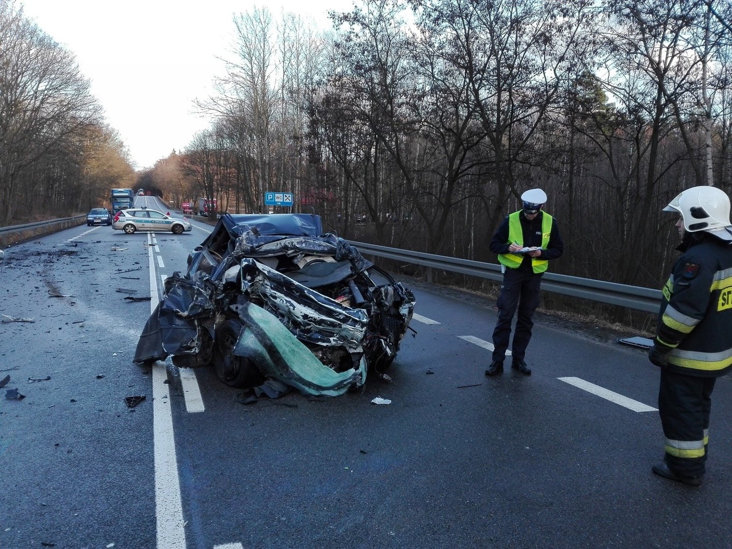 Śmiertelny wypadek na krajowej szóstce (zdjęcia) Głos