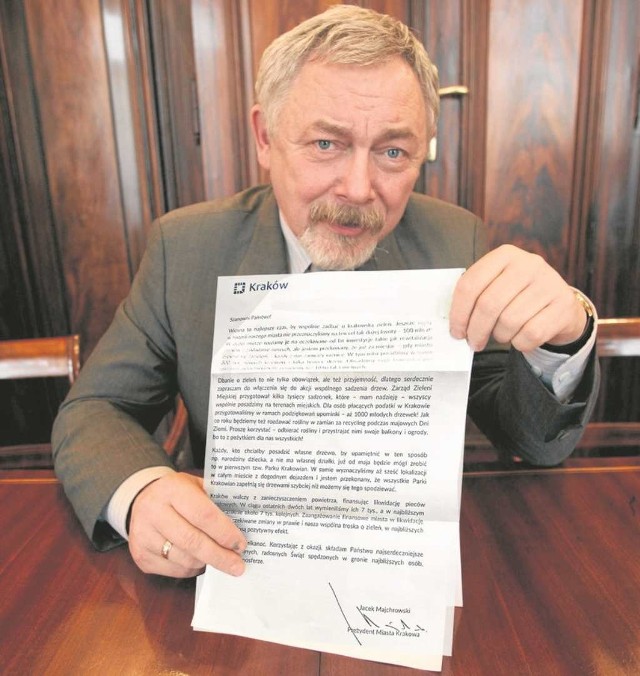 Prezydent Jacek Majchrowski wysłał 350 tys. listów z życzeniami