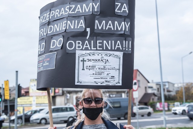 Protest w Olkuszu, 28 października 2020r.