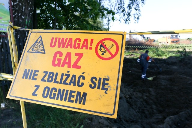 Uszkodzono gazociąg na ul. Banacha w Słupsku.