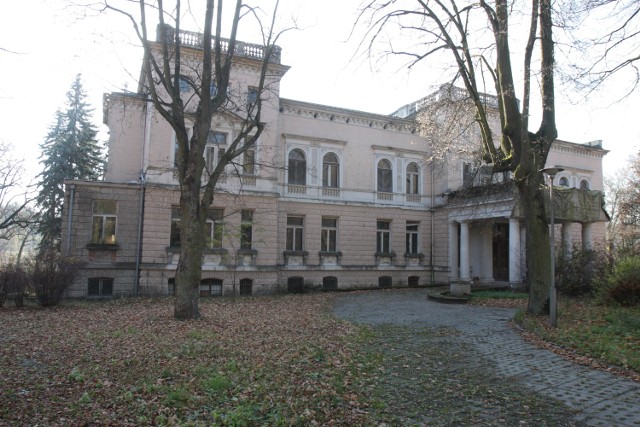 Pałac w stylu neorenesansowym zbudowano w końcu XIX wieku. Wzrok przyciągają dwa ryzality zwieńczone  balustradą i portyk kolumnowy