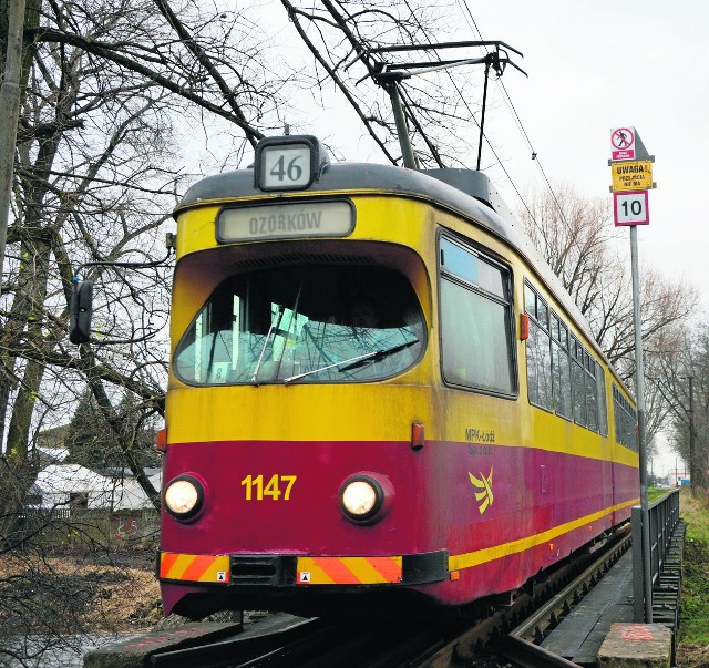 Tramwaje większość trasy od granic Łodzi do Ozorkowa będą pokonywały z prędkością 10 km/h...