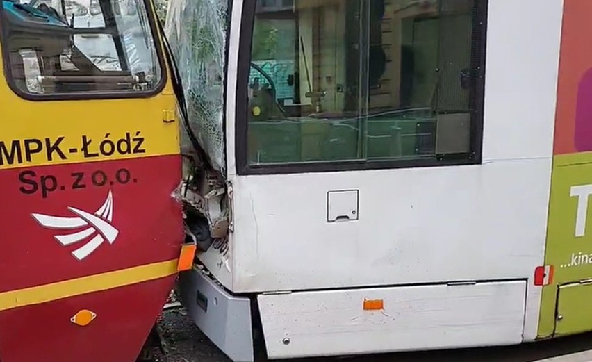 Wypadek w Łodzi. Zderzenie tramwajów na ul. Zachodniej
