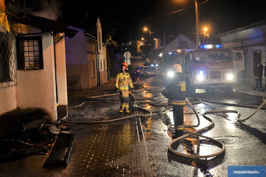 Groźny pożar sklepu na ul. Kościuszki w Lubrańcu [zdjęcia]