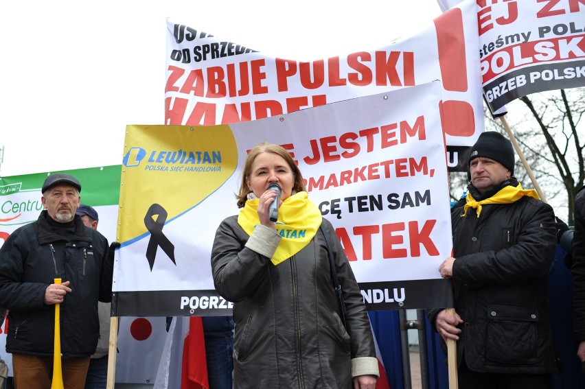 Protest kupców w Warszawie