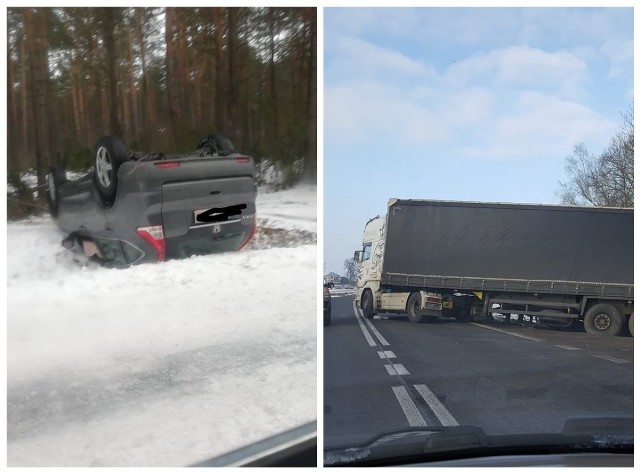 Na drogach województwa podlaskiego doszło do kilku kolizji. Warunki nie są sprzyjające, miejscami jezdnie mogą być oblodzone.Zdjęcia pochodzą z grupy FB - Kolizyjne Podlasie