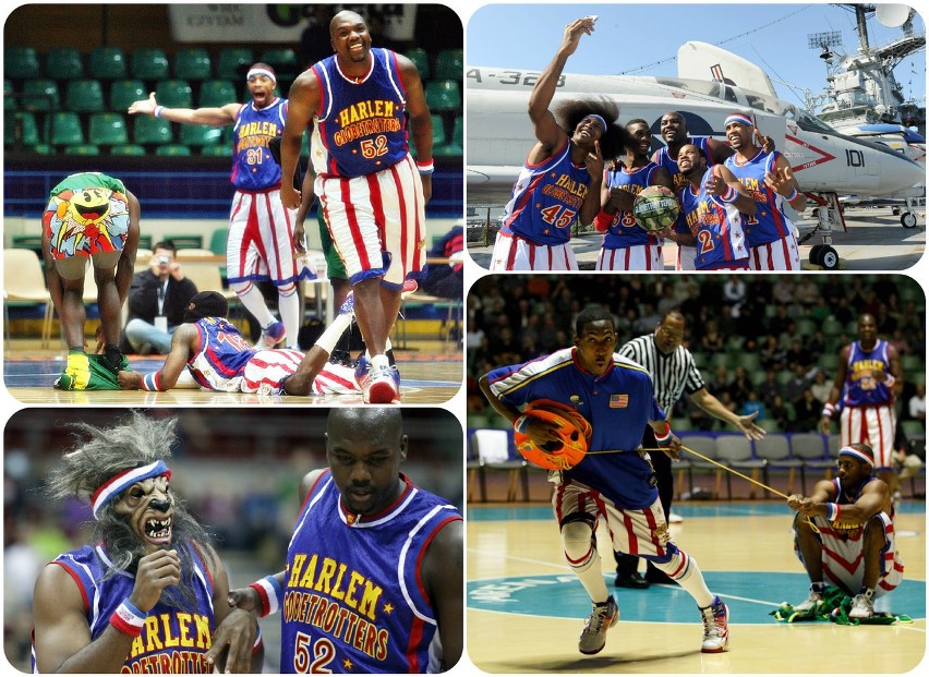 Drużyna Harlem Globetrotters wykonuje wiele efektownych...