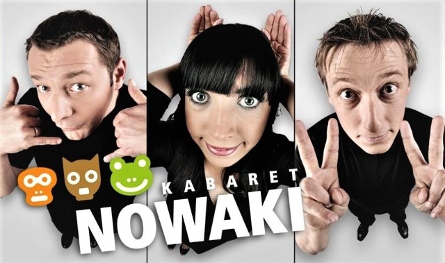 Kabaret Nowaki to: Adrianna Borek - kobieta, która potrafi wcielić się w każdą postać oraz Tomasz Marciniak i Kamil Piróg. Wystąpią w Grudziądzu 21 stycznia w teatrze