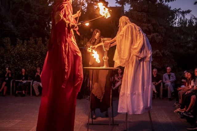 Pierwszego dnia festiwalu można było zobaczyć między innymi teatr ewolucji cienia.Zobacz kolejne zdjęcie --->