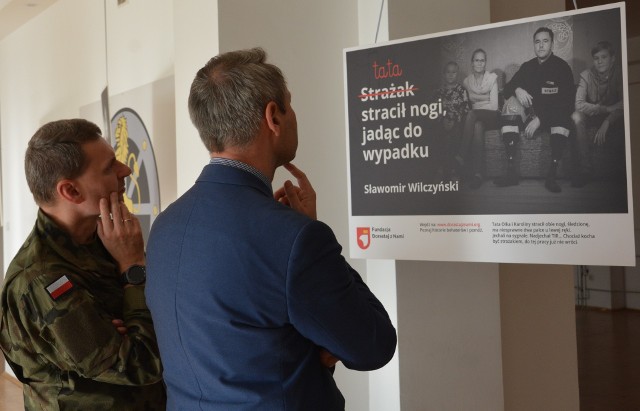 Wystawa ,,Dla Ciebie zginął żołnierz, strażak, policjant, a dla mnie tata’’ - Sulechów - listopad 2019.