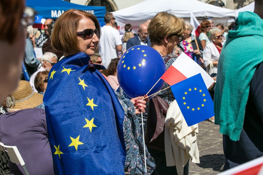 Krakowskie Święto Europy na Małym Rynku. Odśpiewano "Odę do Radości" [ZDJĘCIA]
