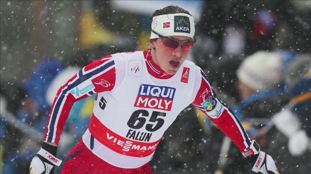Sezon 2014/2015 był bardzo udany dla Marit Bjoergen. Norweżka triumfowała nie tylko w PŚ, ale również na MŚ w Falun, zdobywając złote medale.