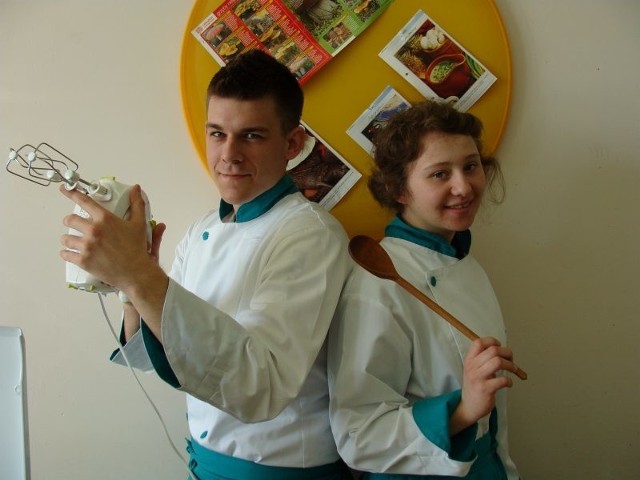 Maciek Przybył i Marta Wisełka z technikum żywienia i gospodarstwa domowego ugotowali najsmaczniejszą potrawę w województwie lubuskim.