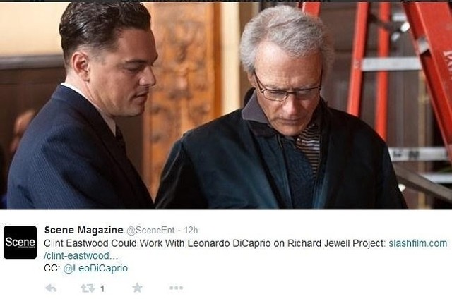 Leonardo DiCaprio i Clint Eastwood (fot. screen z Twitter.com)