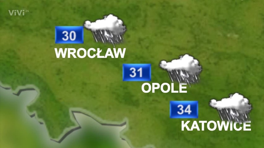 OSTRZEŻENIE IMGW: Gwałtowne burze z 4-cm gradem i porywisty wiatr na Śląsku 10.08.2017 