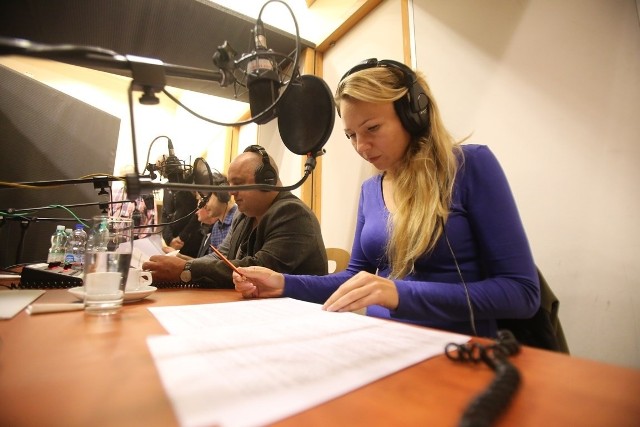 Aktorzy nagrywają jednoaktówki po śląsku w studiu Radia Katowice