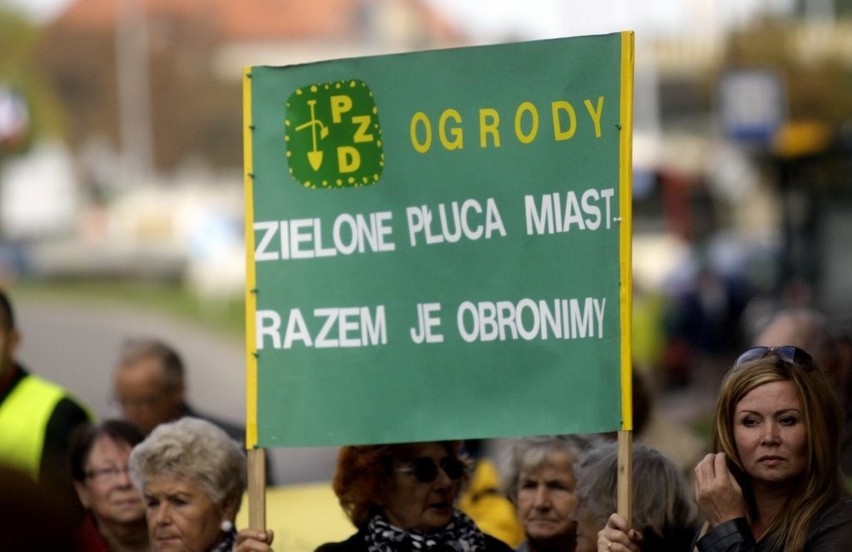 Protest działkowców w Gdańsku [20.09.2013]