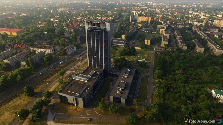 Sosnowiec z lotu taka sfotografowany przez fotoDrony.pl