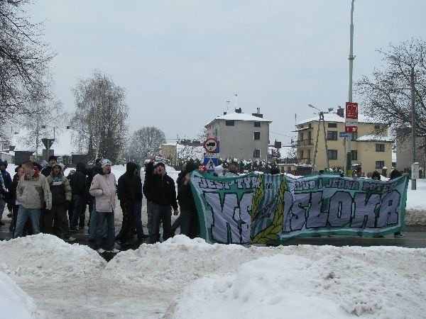 Protest kibiców Wisloki Debica...