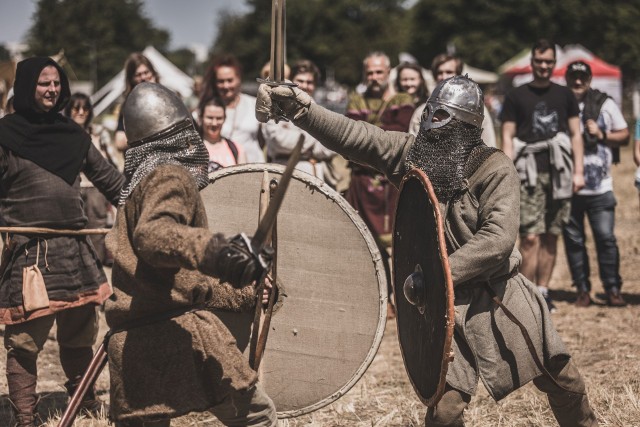 Najbardziej widowiskowym elementem V Festiwalu Wczesnośredniowiecznego były walki wojów