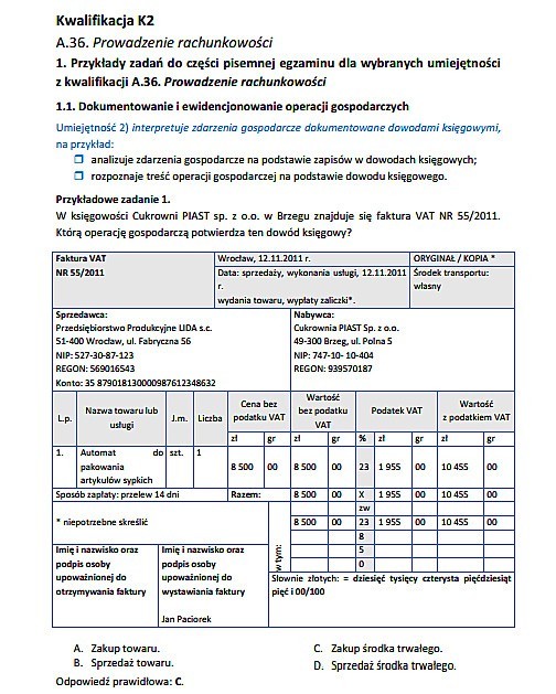 Nowy egzamin zawodowy 2014: TECHNIK EKONOMISTA [ARKUSZE...