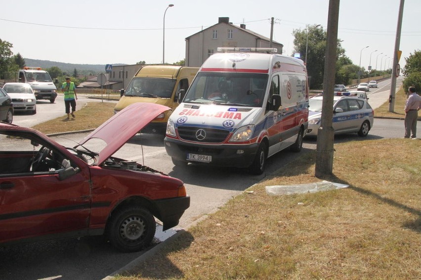 Wypadek na ulicy Krakowskiej w Kielcach