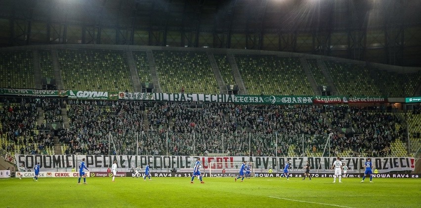 Transparent na stadionie w Gdańsku