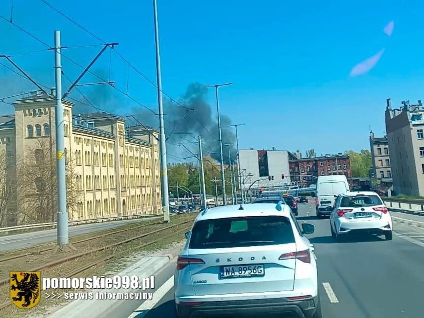 Pożar przy ulicy Maki w Gdańsku.