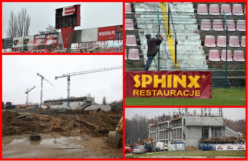 Stadiony ŁKS i Widzewa: rośnie trybuna przy al. Unii, rozpoczęto rozbiórkę obiektu przy Piłsudskiego