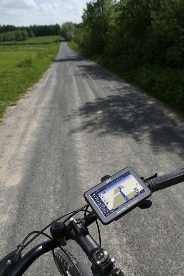 Nawigacja BLOW GPS43Ybt na rowerze.
