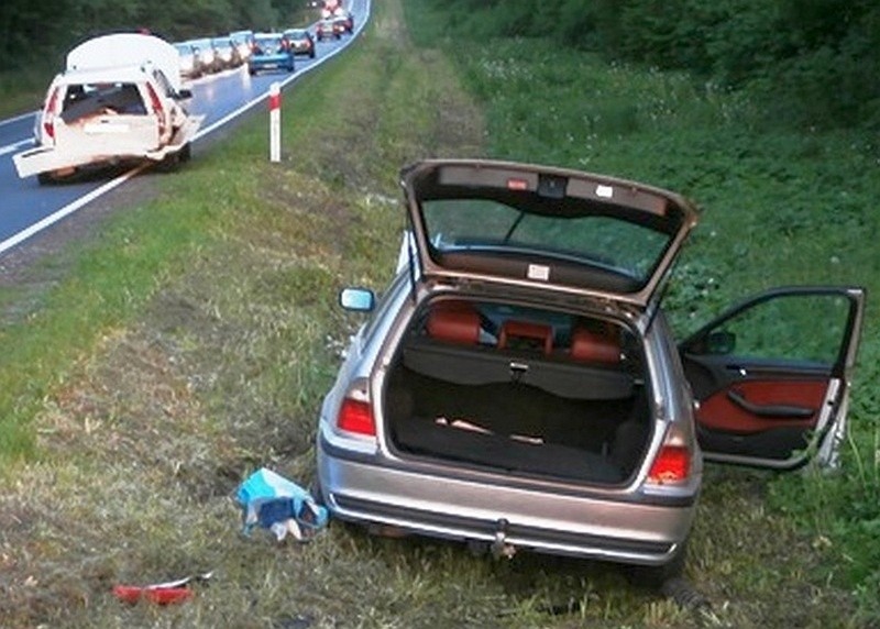 Wypadek na drodze krajowej nr 65 w okolicach Knyszyna