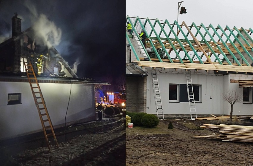 Ogień strawił dom w Międzygórzu w gminie Bytów. Straty...