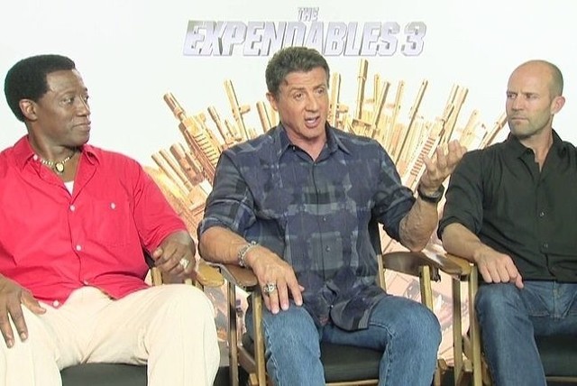 Sylvester Stallone, Wesley Snipes i Jason Statham (fot. Dzień Dobry TVN/x-news)