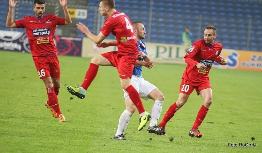 Marek Sokołowski podczas meczu Lech - Podbeskidzie