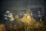 Pożar w Wiklinie. Osiem zastępów straży gasiło wielki pożar słomy